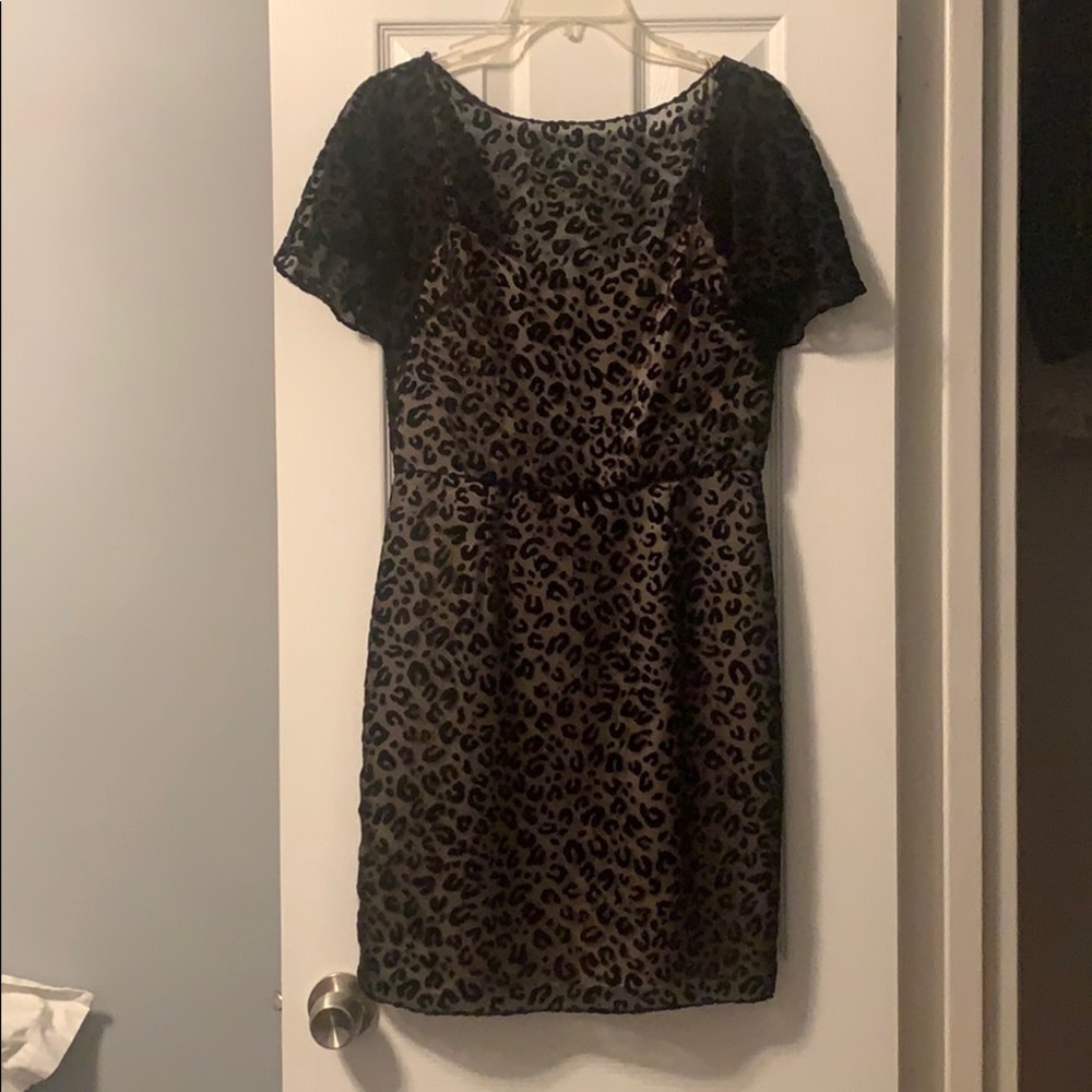 Black dress with nude underlay
